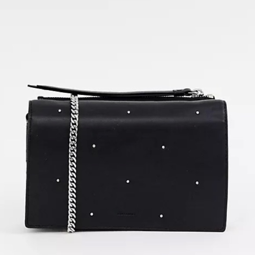 AllSaints Leather Chain Wallet